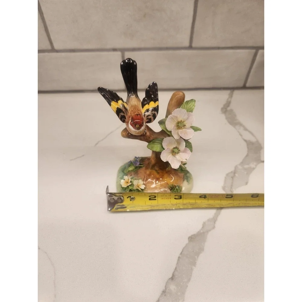 Vintage Crown Staffordshire Fine Bone China Chaffinch Bird Figurine By JT Jones